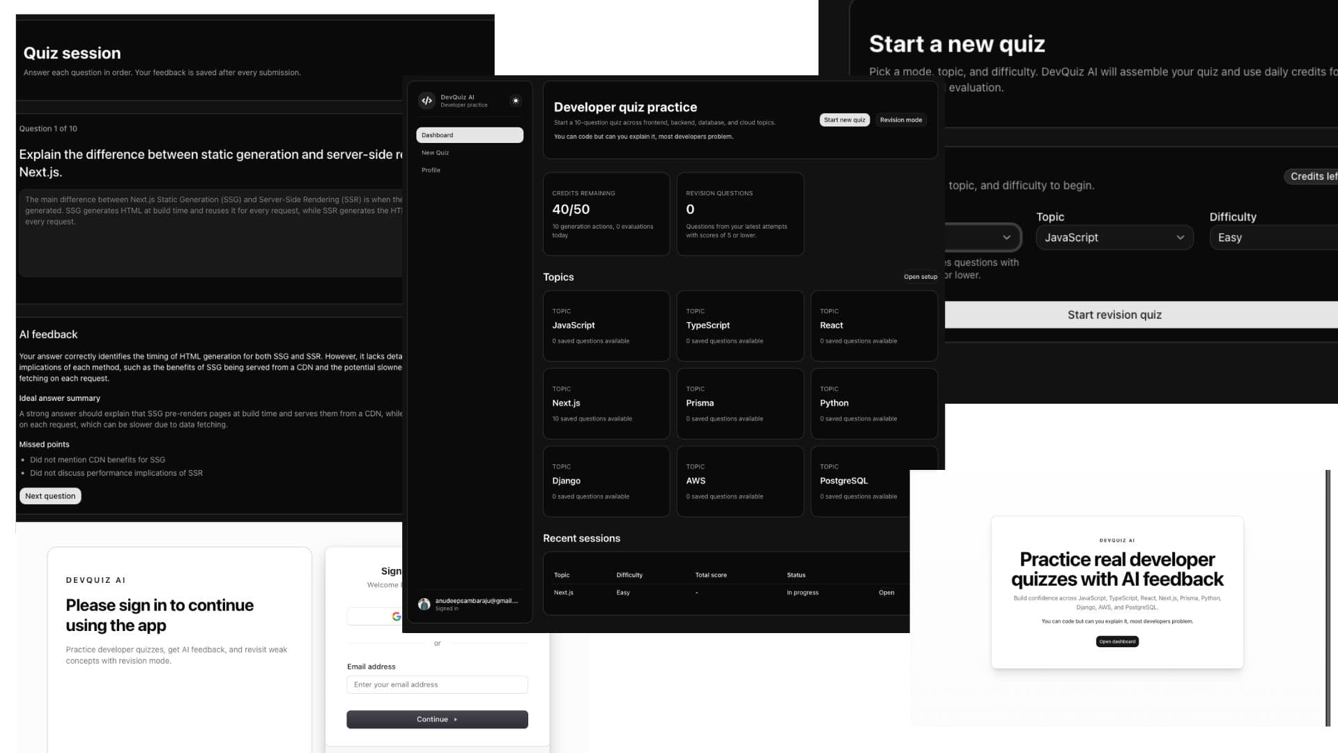 DevQuiz AI — AI-Powered Developer Quiz Platform